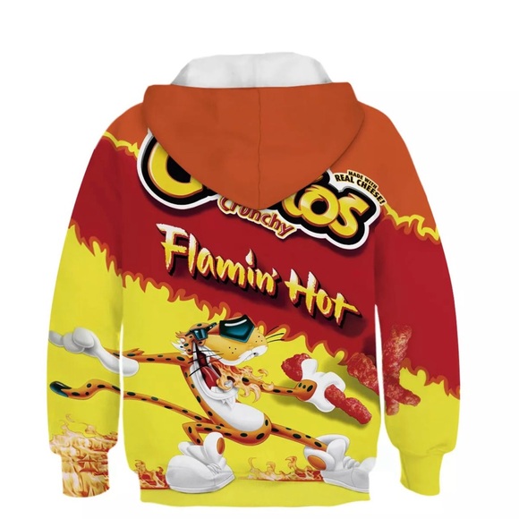 Kids Flamin' Hot Cheetos Hoodie All-Ver 3D Print Sweatshirt Unisex Pullover M - Picture 2 of 13